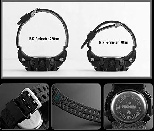 SKMEI Premium Digital Sports Fitness Watch (Black)