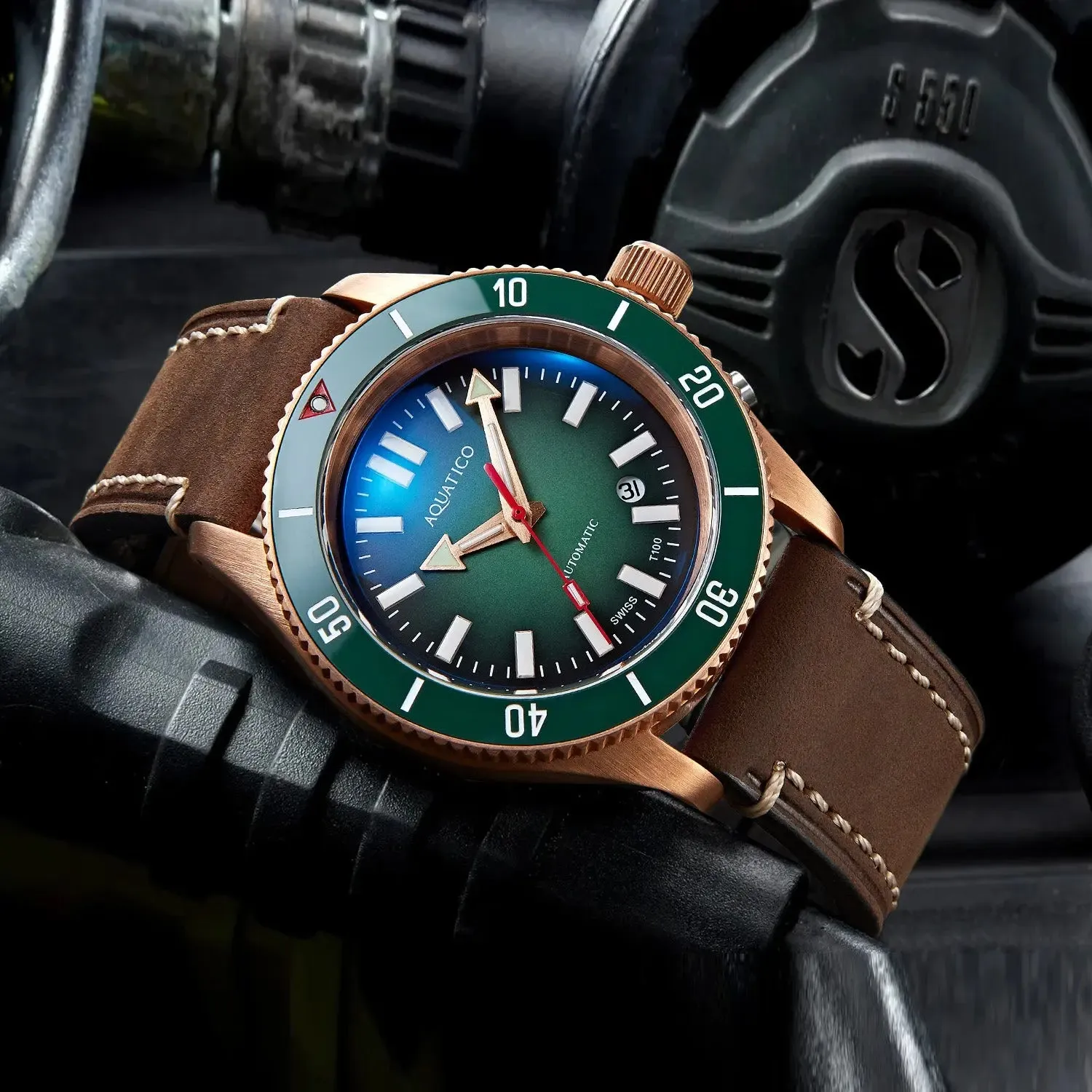 Super Star Bronze Tritium Green Dial(SWISS MADE Sellita sw200-1)