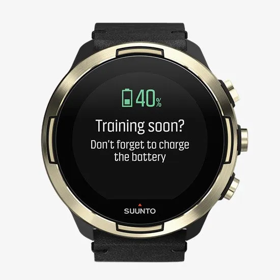 Suunto 9 Baro Multisport GPS Watch Gold Leather (SS050256000)