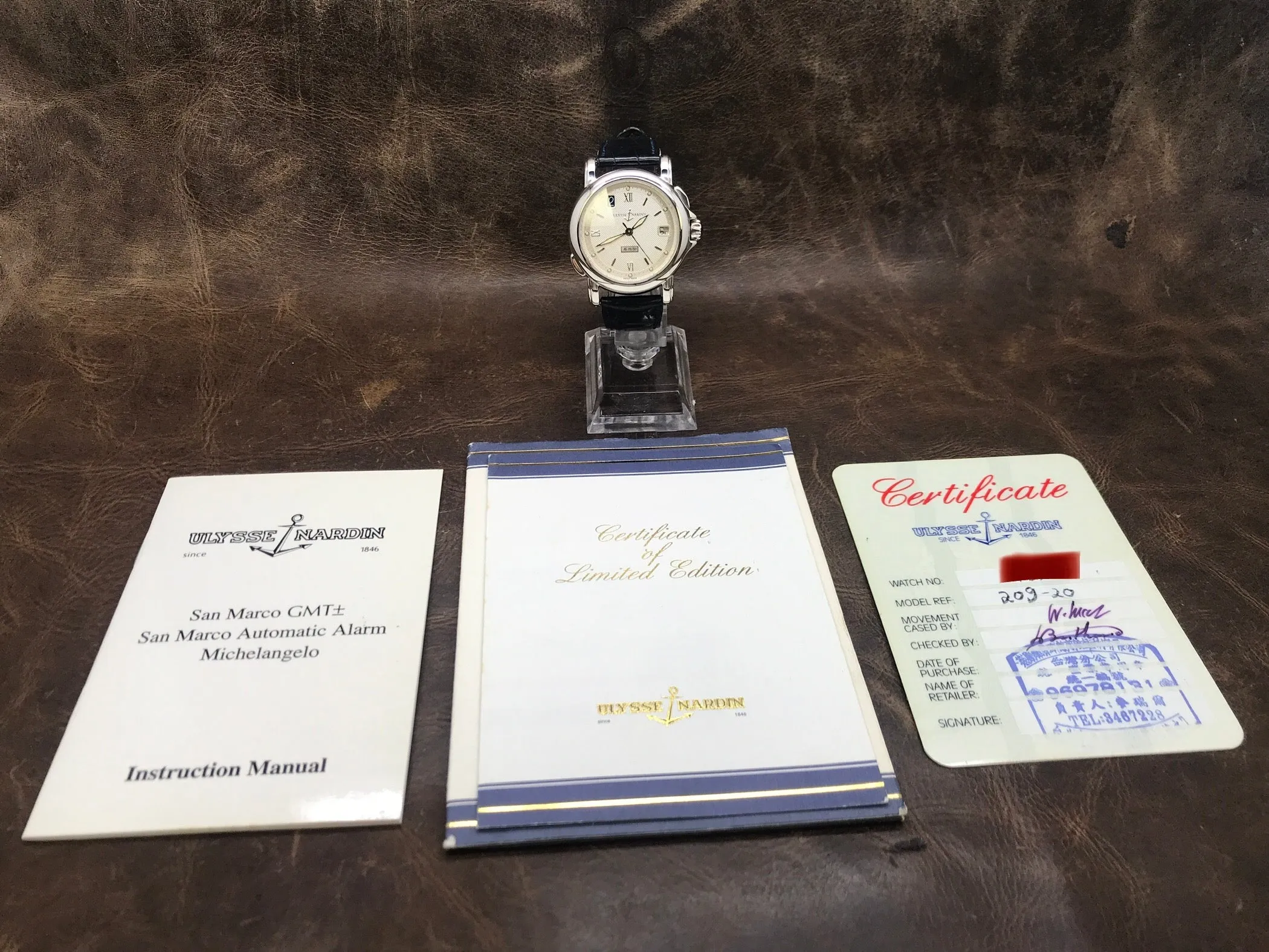 Ulysse Nardin San Marco 209-20 Textured White Dial Automatic Men's Watch