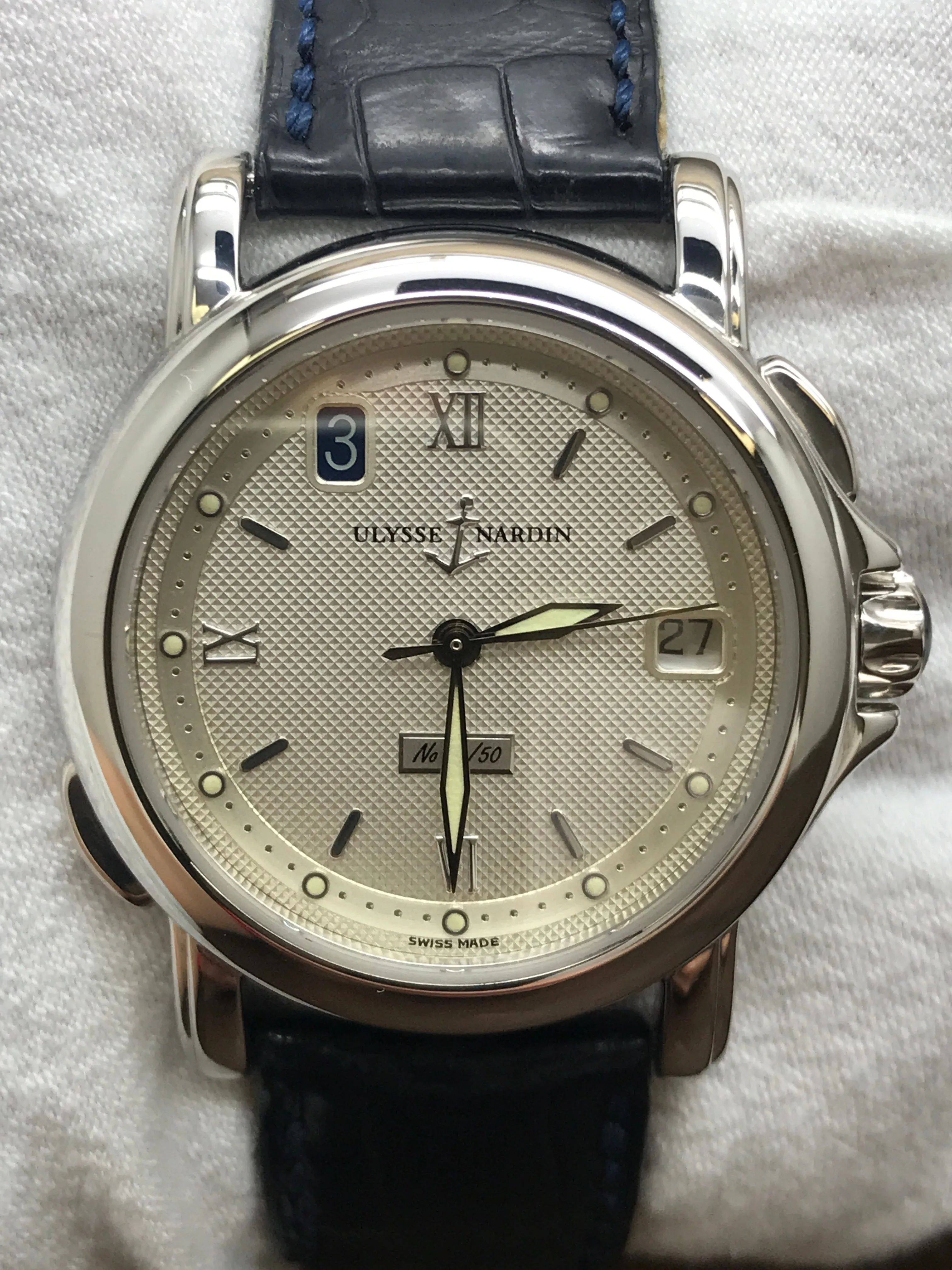 Ulysse Nardin San Marco 209-20 Textured White Dial Automatic Men's Watch