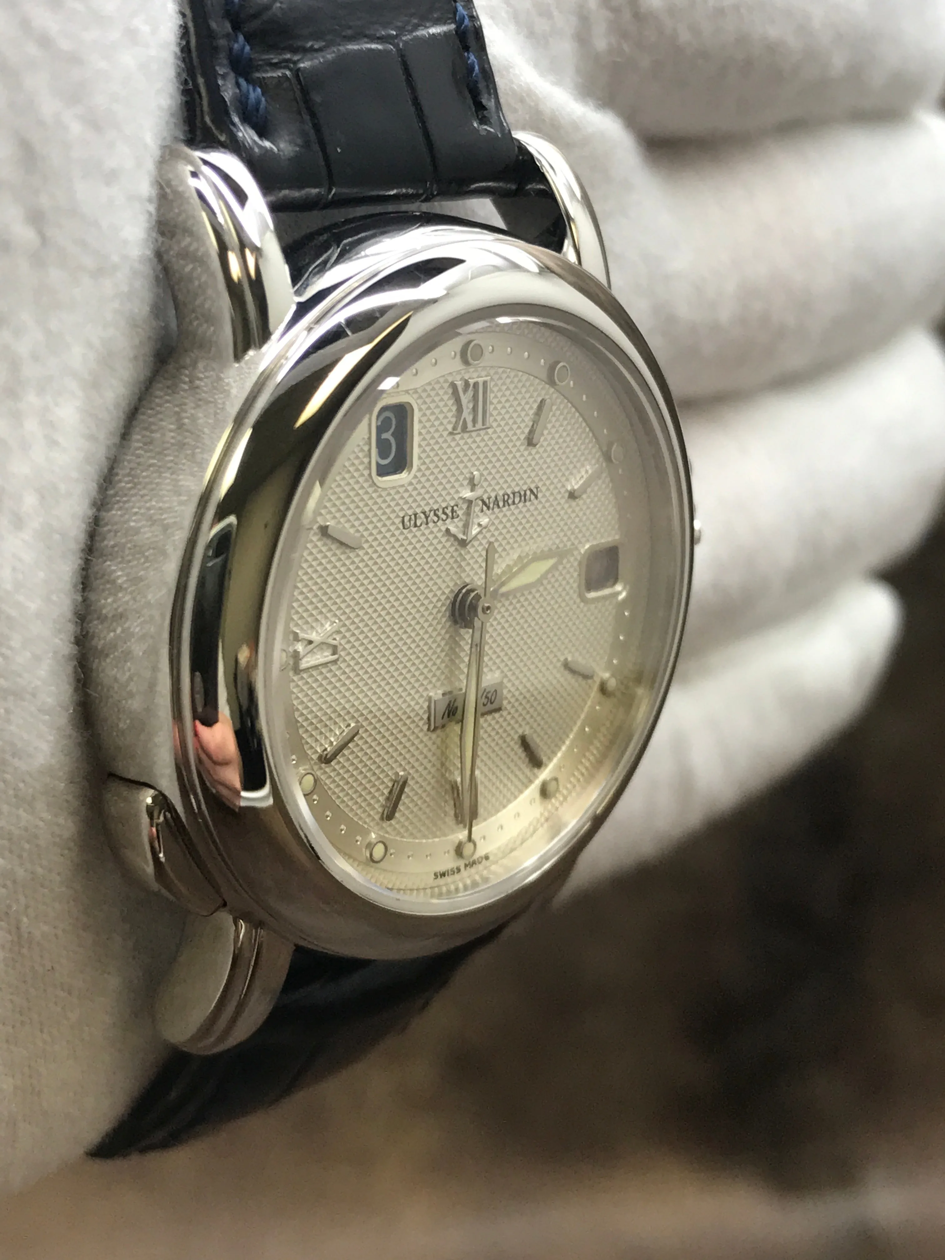 Ulysse Nardin San Marco 209-20 Textured White Dial Automatic Men's Watch
