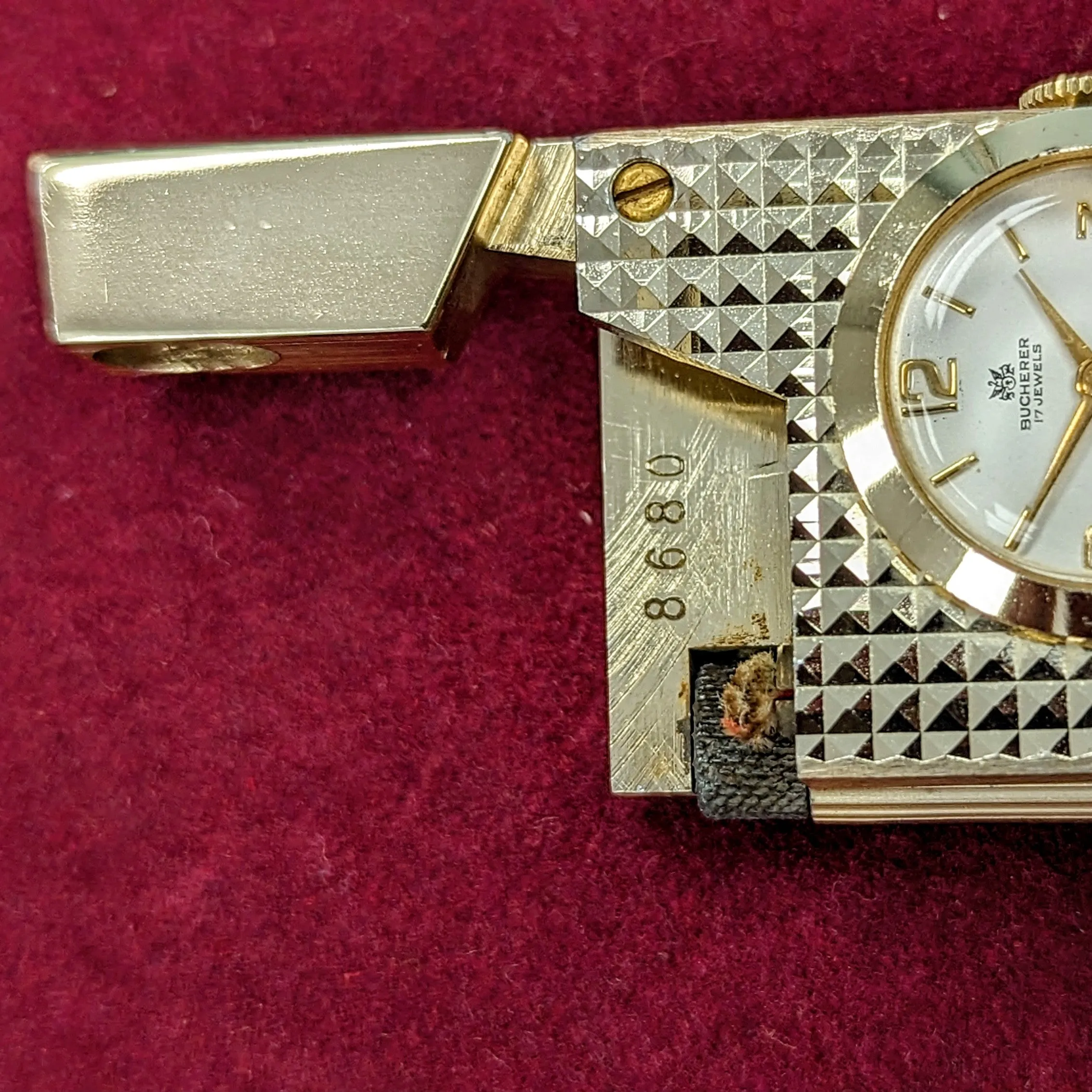 Vintage BUCHERER Lighter Swiss Made Mechanical Watch 17 Jewels