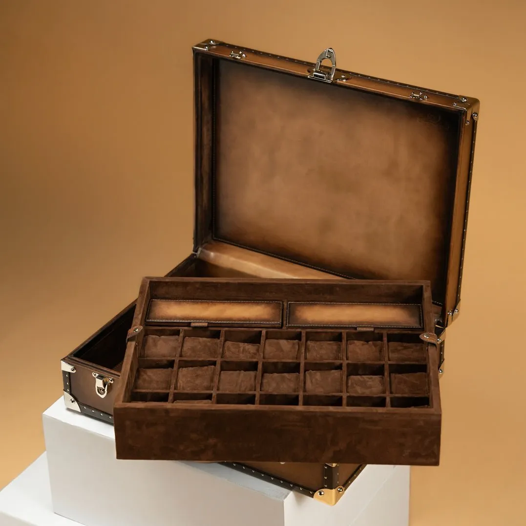 Watch Trunk - Patina Java Brown