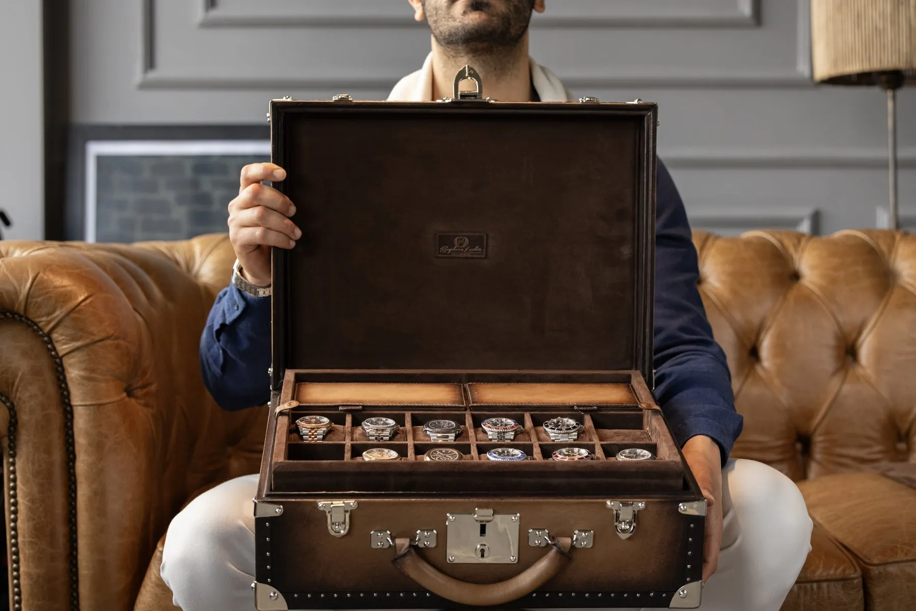 Watch Trunk - Patina Java Brown