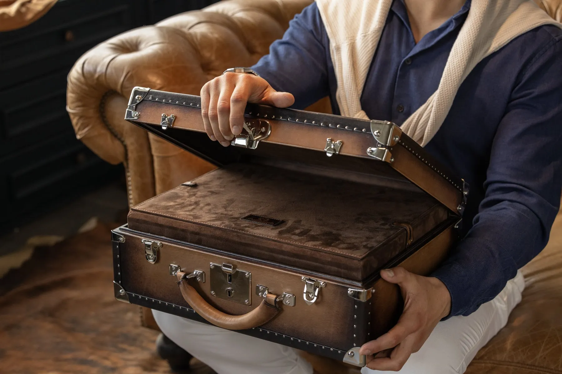 Watch Trunk - Patina Java Brown