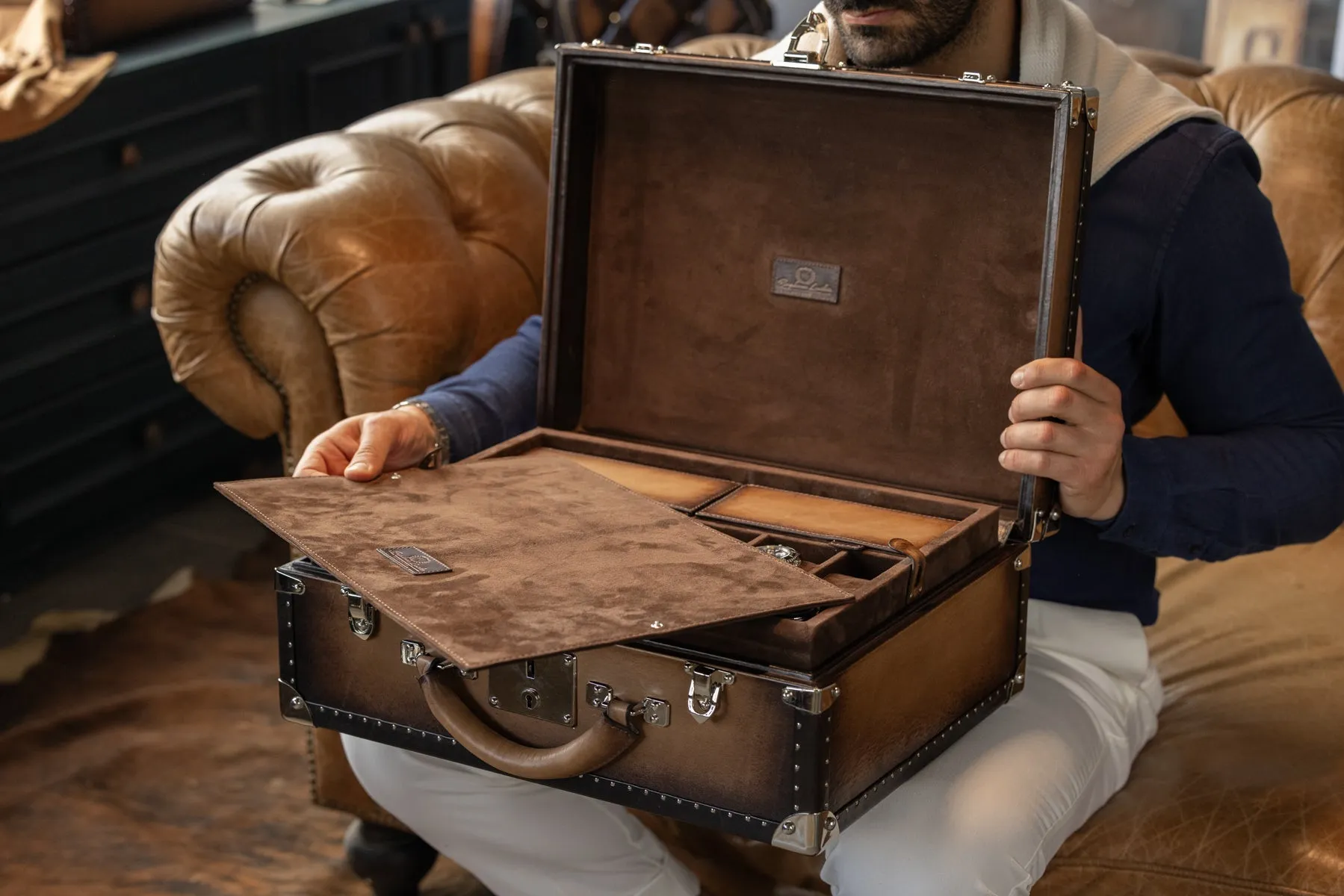 Watch Trunk - Patina Java Brown
