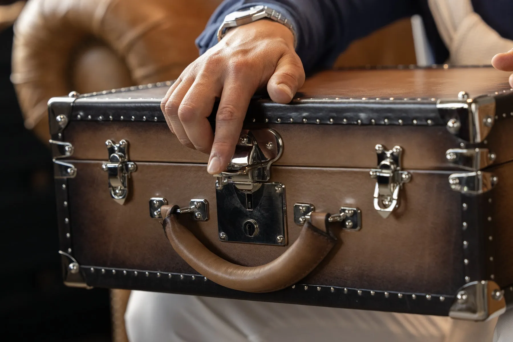 Watch Trunk - Patina Java Brown