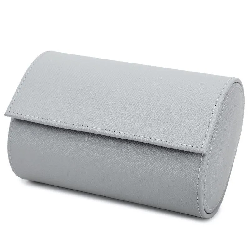 Woosir Trend Leather Watch Roll Case for 2 Watches