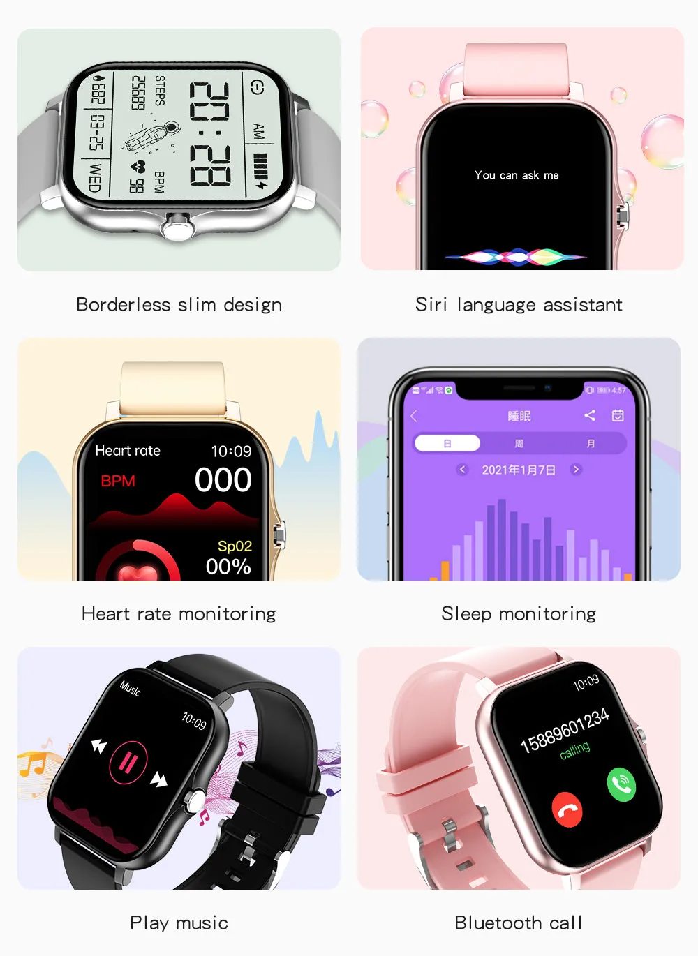 Y13S Sports Smartwatch with Metal Designer Strap (Music Player, Intelligent Voice, Make and Receive Calls)