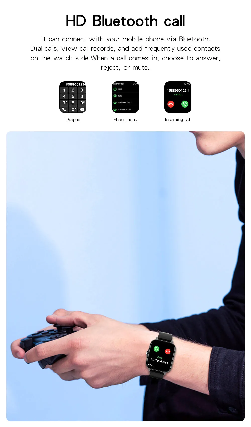 Y13S Sports Smartwatch with Metal Designer Strap (Music Player, Intelligent Voice, Make and Receive Calls)
