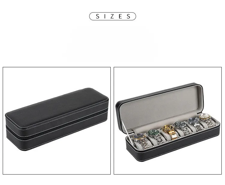 Zippered Watch Box for Travel and Storage