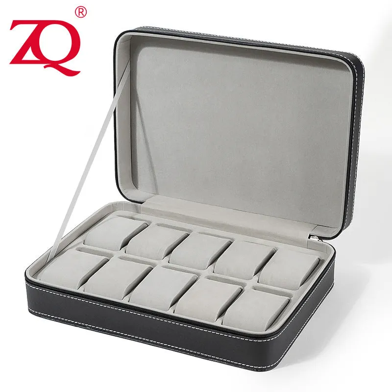 Zippered Watch Box for Travel and Storage