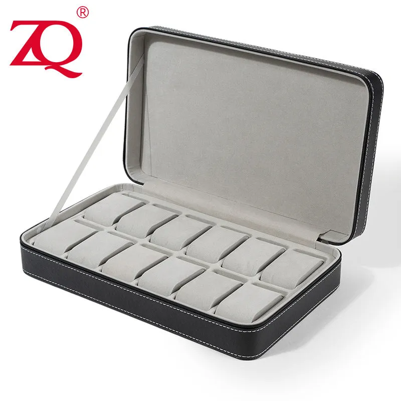 Zippered Watch Box for Travel and Storage